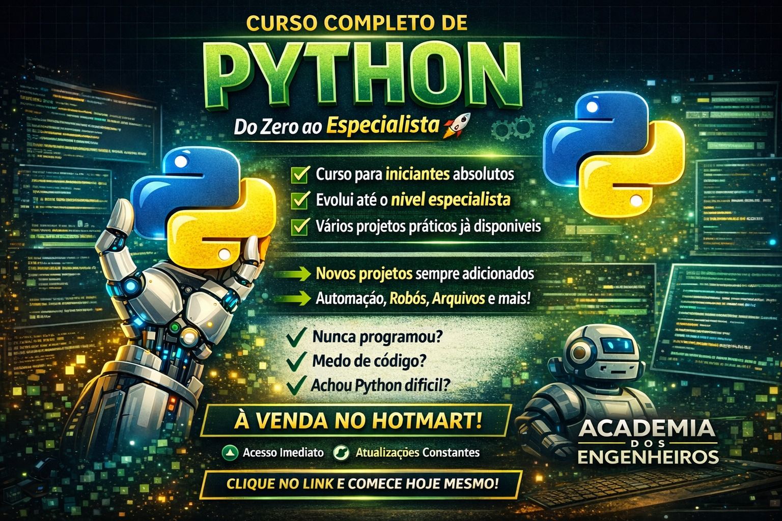 Curso de Python Profissional - Automação, Robôs e Sistemas