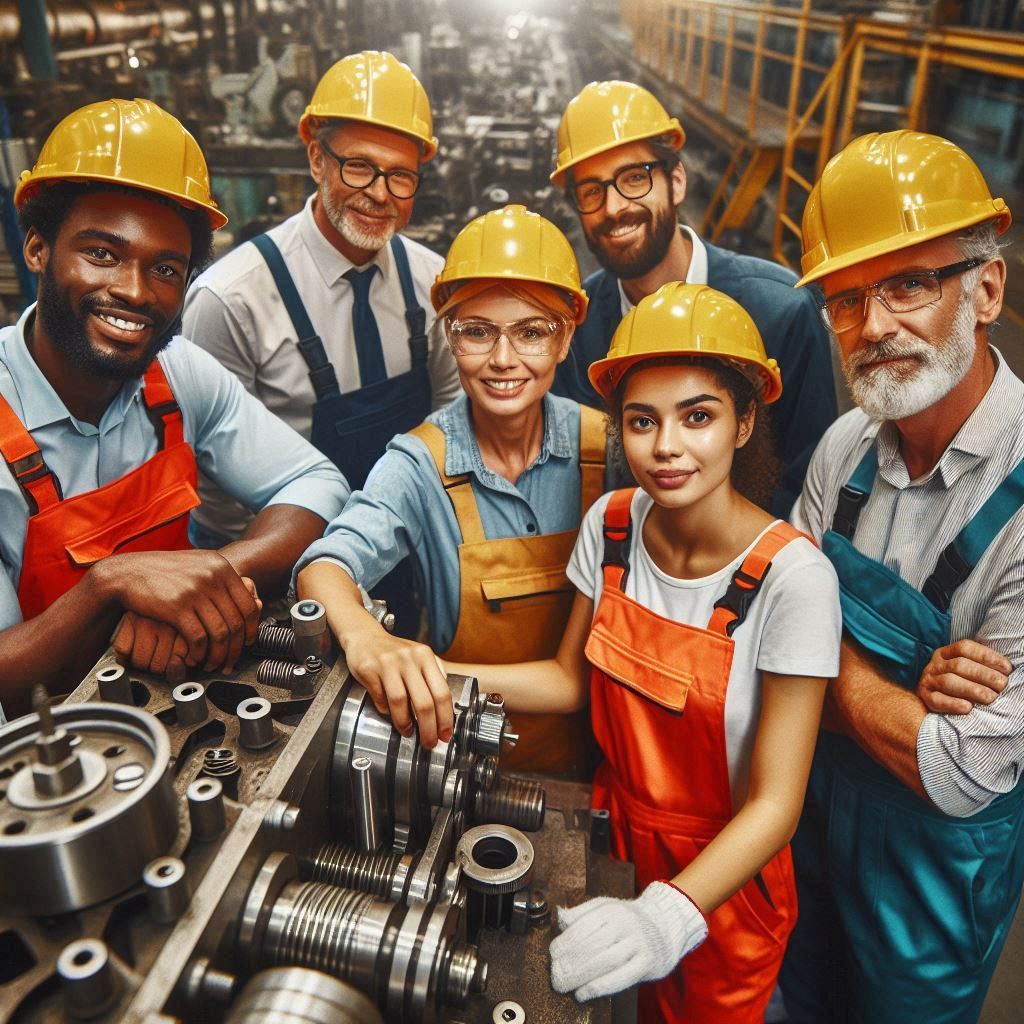 Equipe de manutenção planejando atividades
